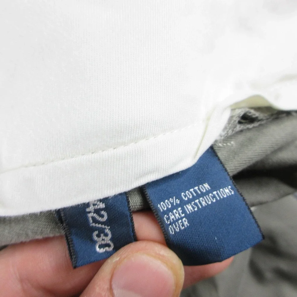 Polo Ralph Lauren Pants Mens 42x30 Green Relaxed Fit Pleated Chino Straight